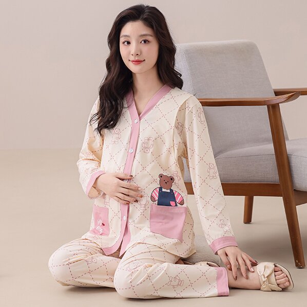 Maternity and nursing house suit, cotton, various designs