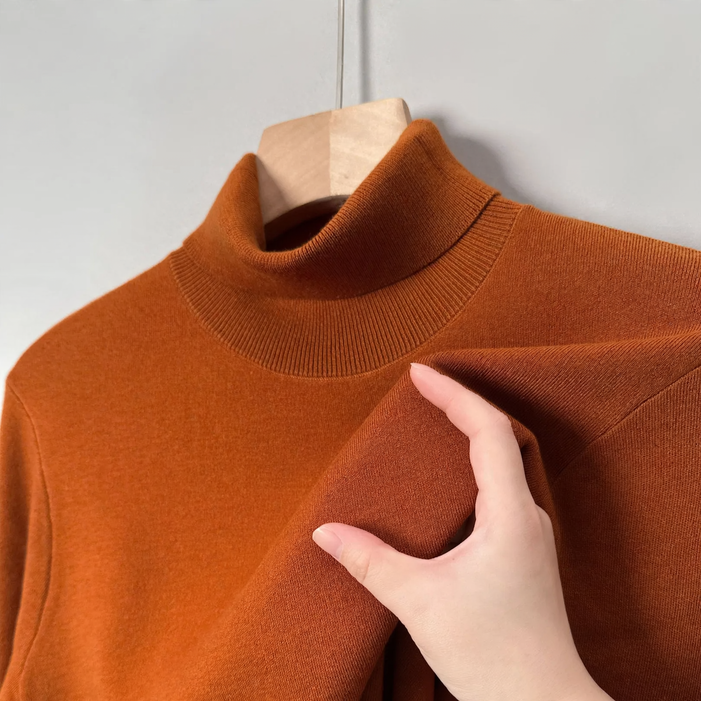 Men's wool sweater, turtleneck, extra warm