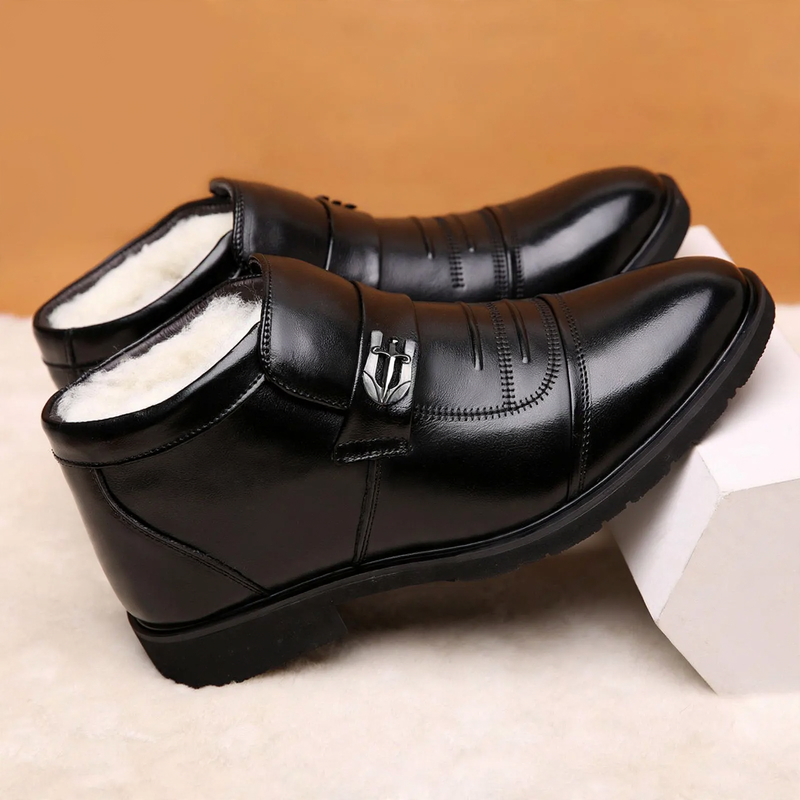 Men's winter boots, insulated, slip-resistant, business casual