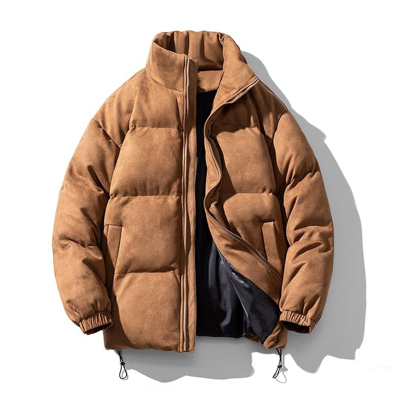Men's Suede-Look Quilted Jacket, loose fit