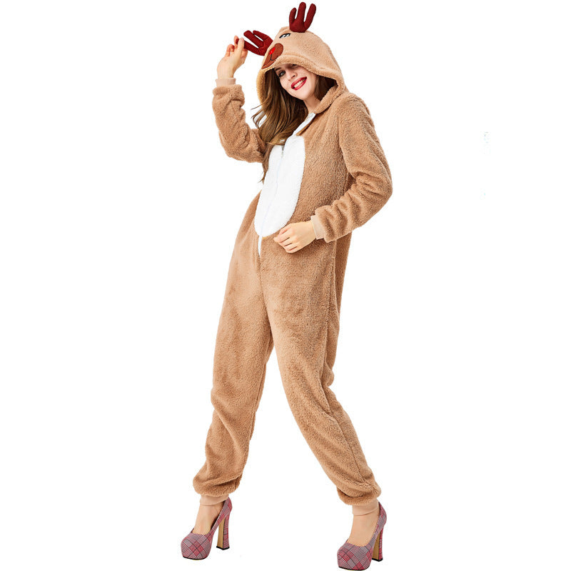 Reindeer Pajamas for Women, loose fit