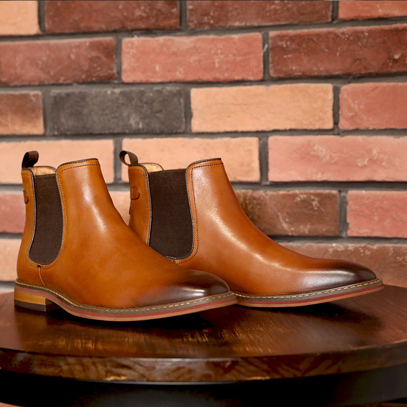 Men's Chelsea Boots, Genuine Leather, Business Casual