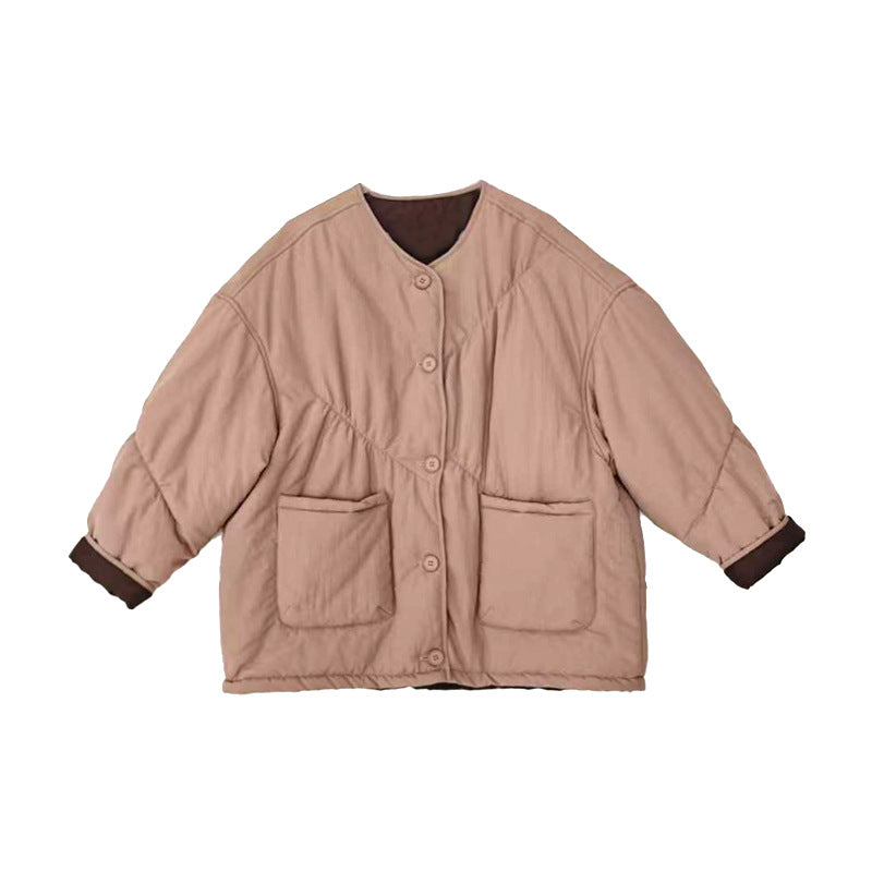 Women's quilted jacket in retro workwear style