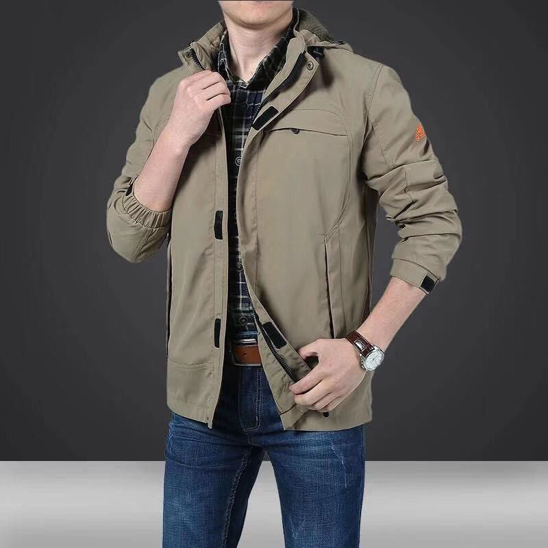 Men's lightweight technical field jacket with multifunctional pockets and adjustable hem Chichicherry