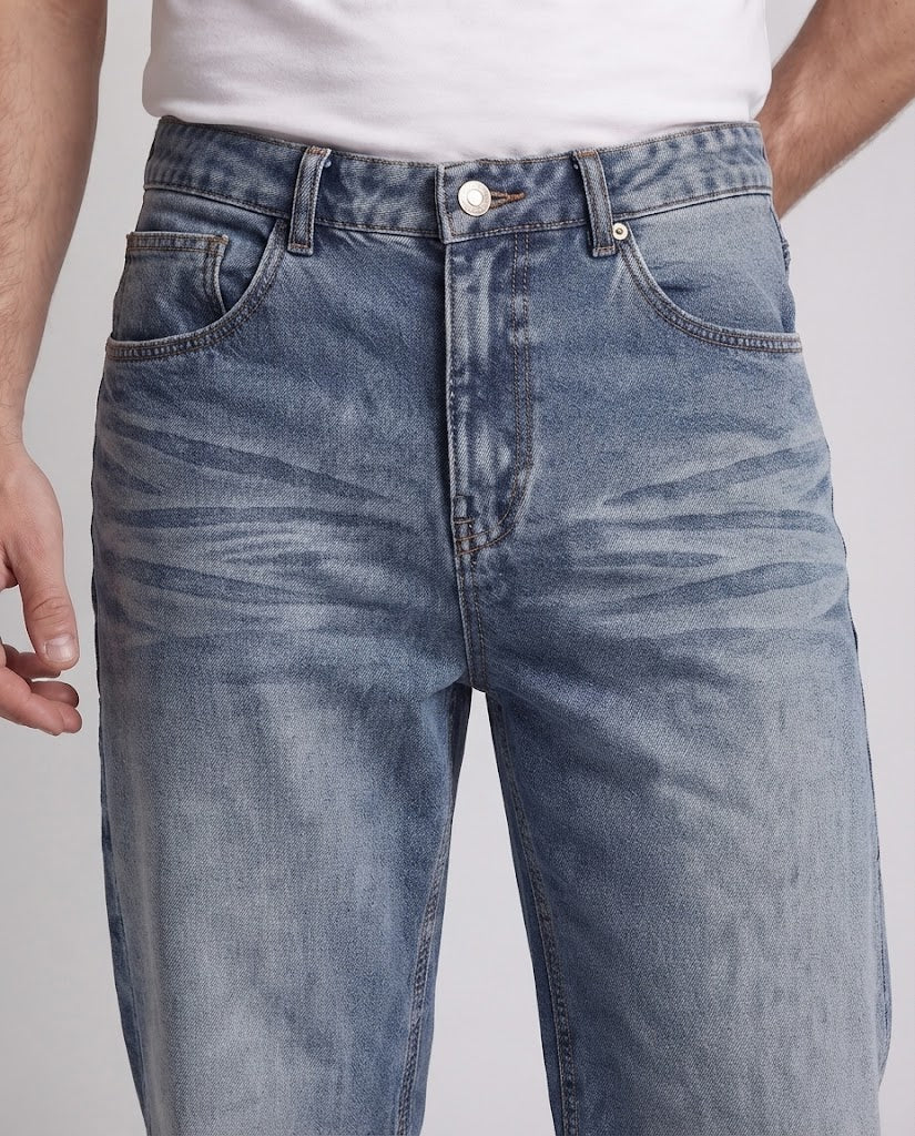 Men's loose-fitting vintage jeans with wide leg Chichicherry