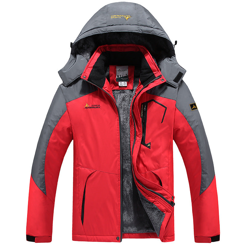 Men's multifunctional softshell outdoor jacket with fleece lining and detachable hood Chichicherry