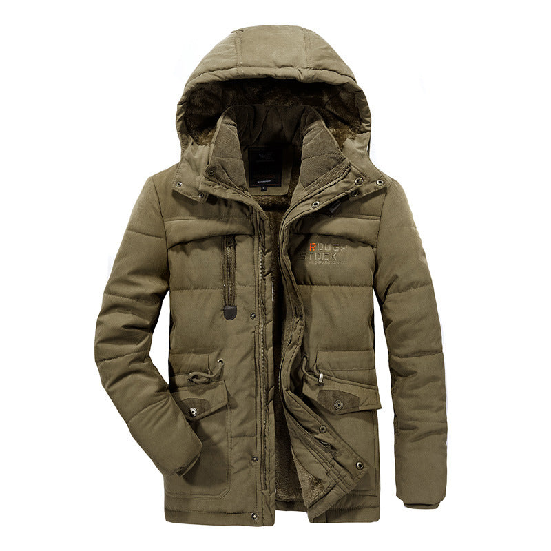 Men's Padded Winter Parka with Teddy Lining and Hood Chichicherry