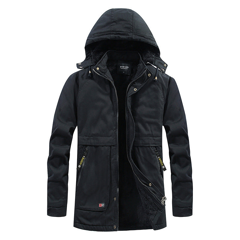 Men's padded parka with hood and soft teddy lining Chichicherry