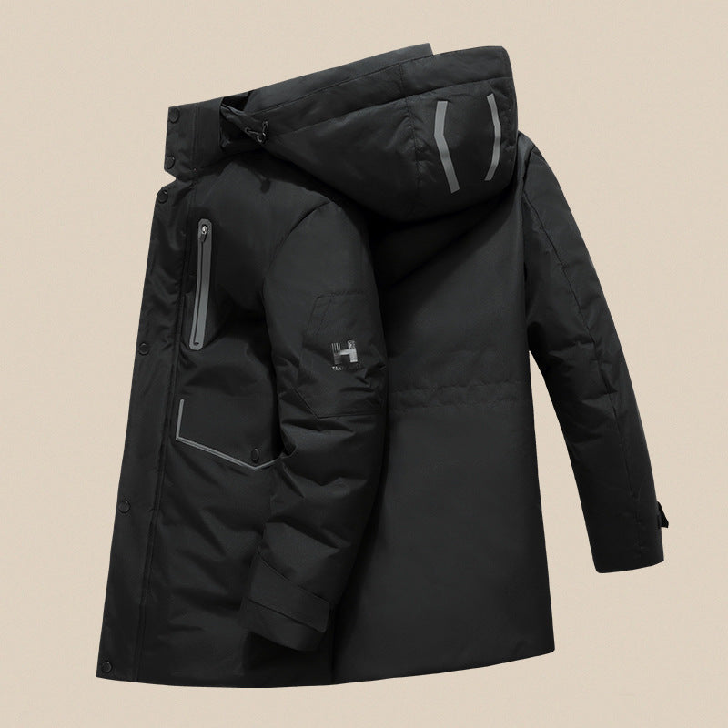 Men's Waterproof Thermal Parka with Hood and Windproof Membrane Chichicherry