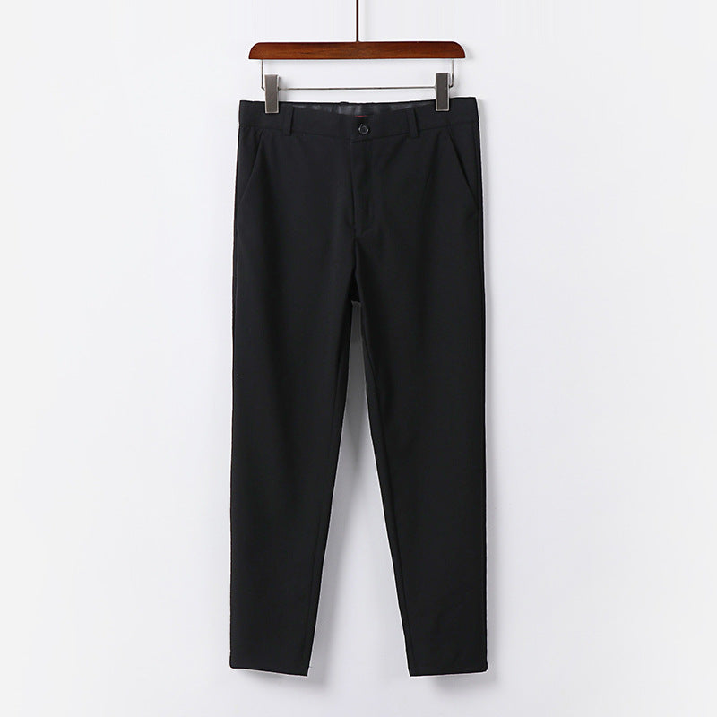 Men's Slim Chino Pants made of Stretch Cotton Blend with Slim Leg and Pleats Chichicherry