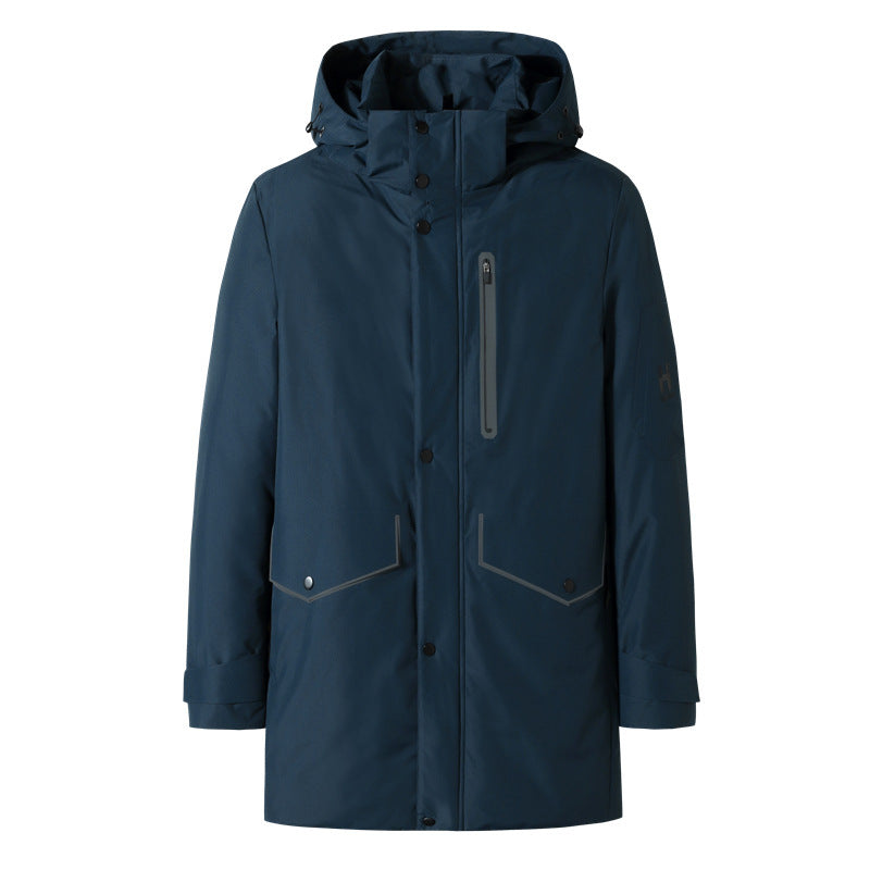 Men's Waterproof Thermal Parka with Hood and Windproof Membrane Chichicherry