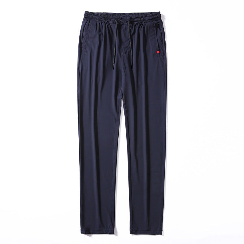 Men's Lightweight Leisure Jogging Pants with Elastic Waist, Drawstring, and Slim Leg Line Chichicherry