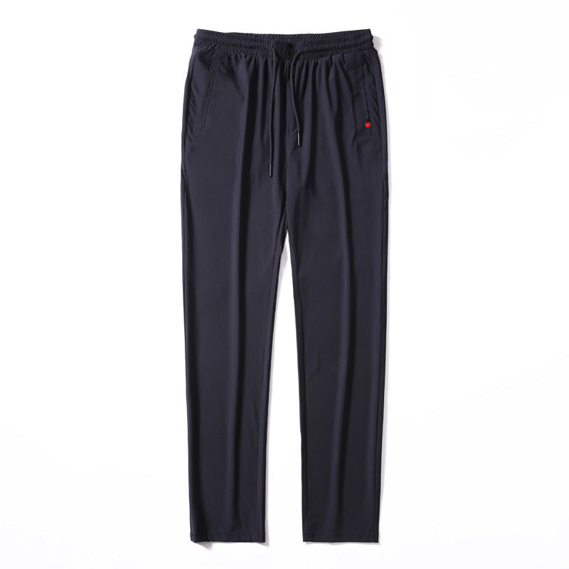 Men's Lightweight Leisure Jogging Pants with Elastic Waist, Drawstring, and Slim Leg Line Chichicherry