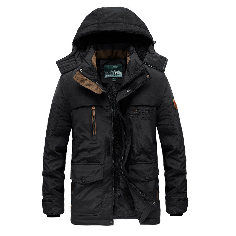 Men's City-Field Parka with thermal teddy lining, windproof front placket and multifunctional exterior pockets Chichicherry