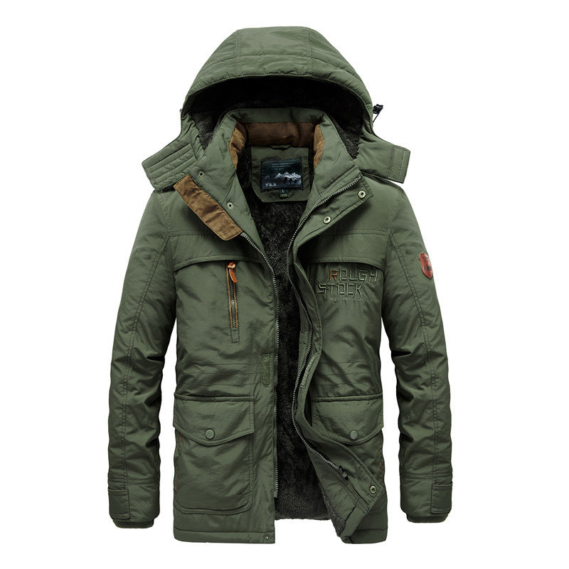 Men's City-Field Parka with thermal teddy lining, windproof front placket and multifunctional exterior pockets Chichicherry