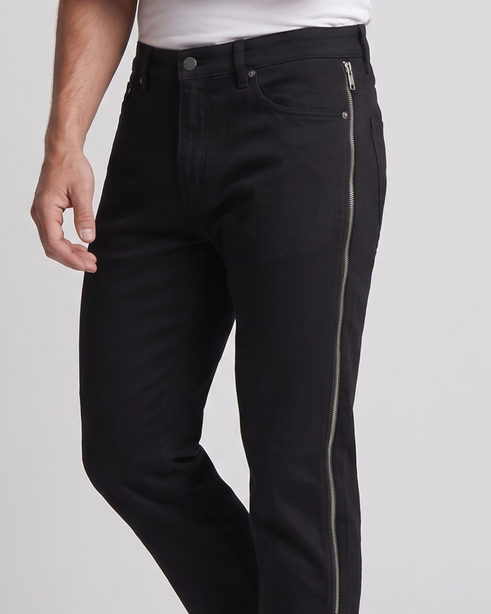 Men's Stylish Jogging Pants with Zipper Chichicherry