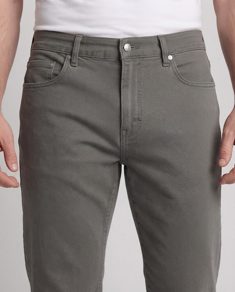 Men's Wide Five-Pocket Denim Pants in Wide-Leg Cut with Loose Fit Chichicherry