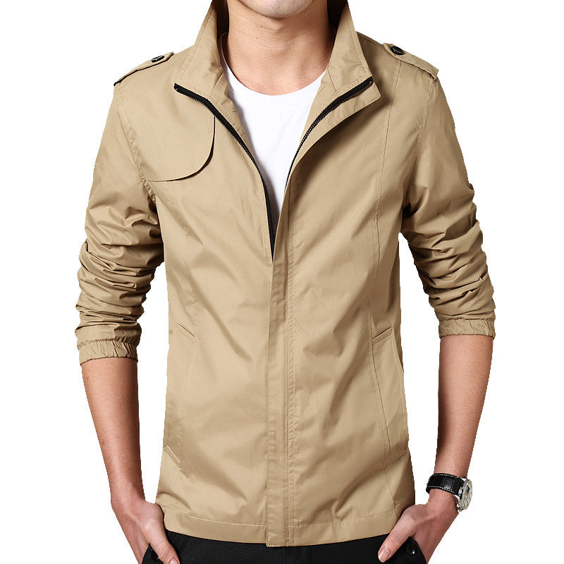 Men's Lightweight Field Blouson in Slim Fit with Stand-Up Collar and Shoulder Flaps Chichicherry