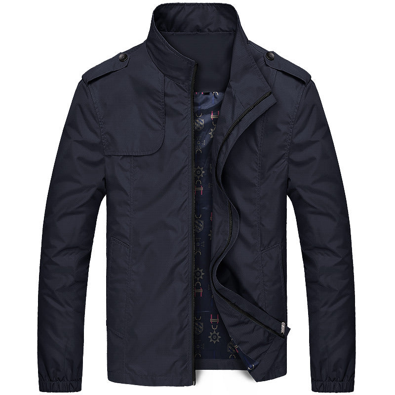 Men's Lightweight Field Blouson in Slim Fit with Stand-Up Collar and Shoulder Flaps Chichicherry