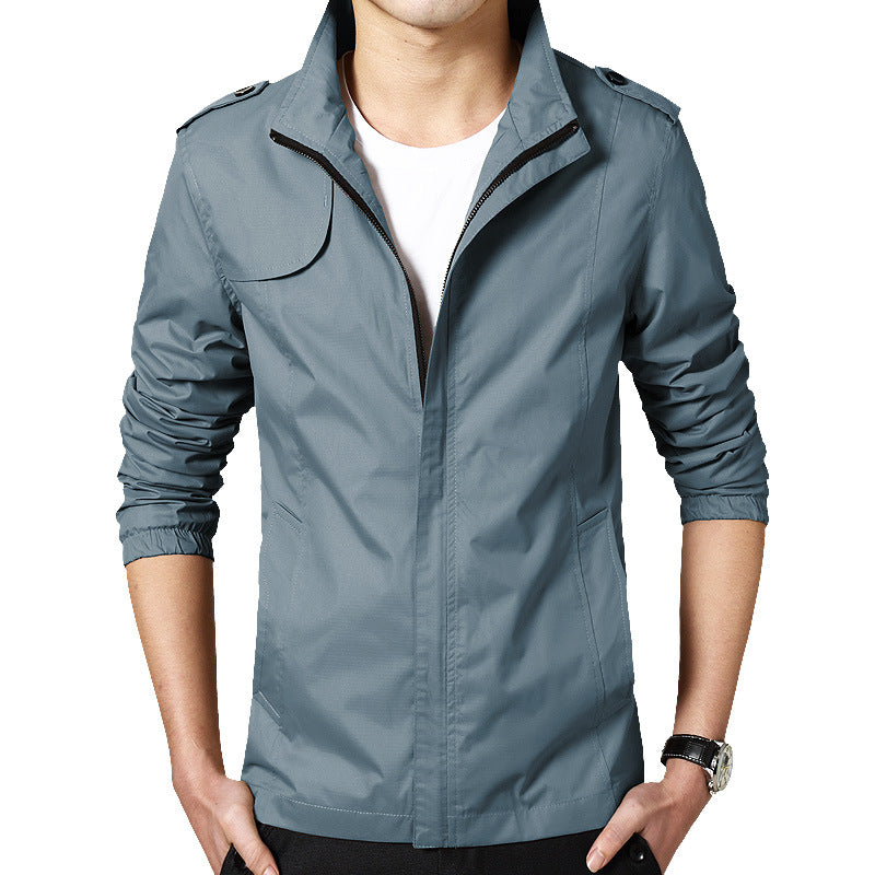 Men's Lightweight Field Blouson in Slim Fit with Stand-Up Collar and Shoulder Flaps Chichicherry
