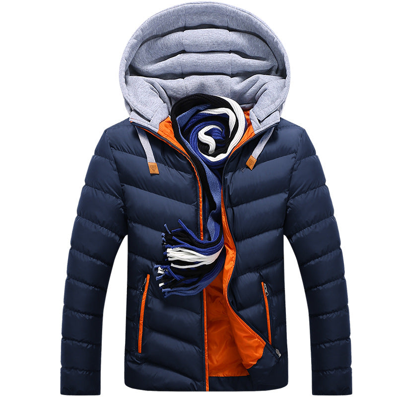 Men's lightweight quilted hooded jacket with contrast lining and thermo insulation Chichicherry