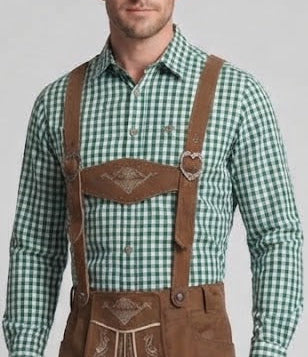 Men's traditional leather shorts with elaborate embroidery Chichicherry
