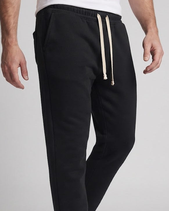Men's Relaxed Lounge Sweatpants with Wide Leg, Pleat and Side Hem Zip Chichicherry