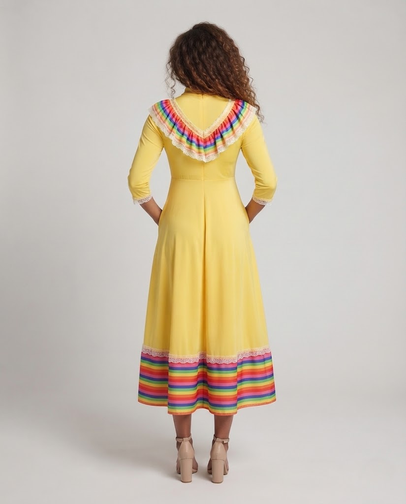 Women Elegant Maxi Dress with Ruffles Chichicherry