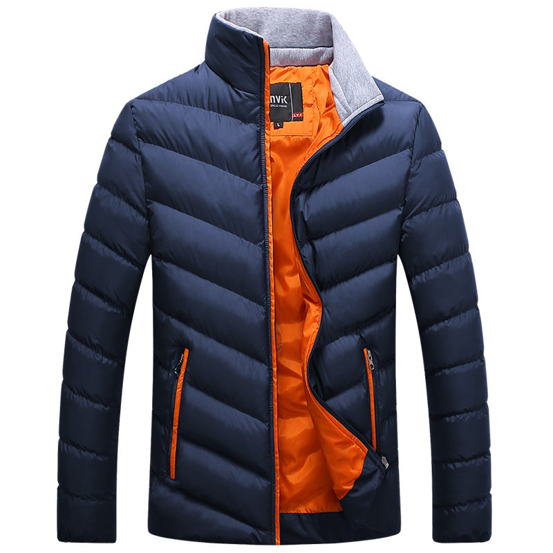 Men's lightweight quilted hooded jacket with contrast lining and thermo insulation Chichicherry