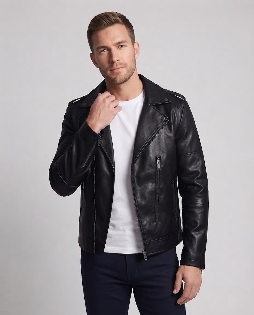 Men's Fashion Biker Jacket Chichicherry