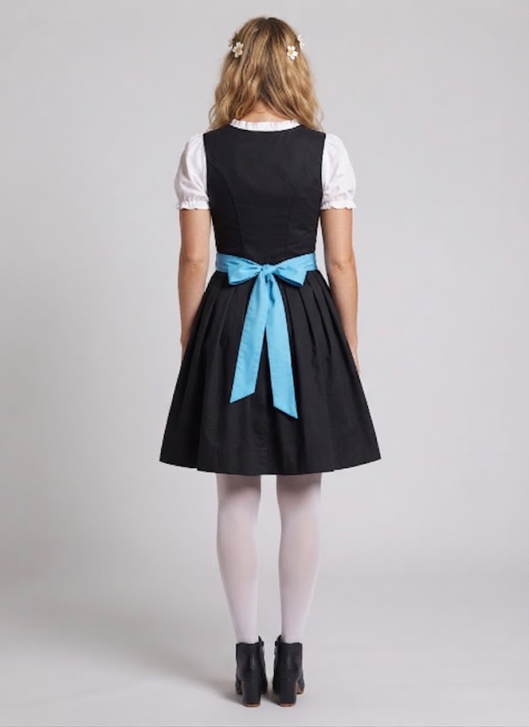 Women's traditional dress with floral design and ruffle details Chichicherry