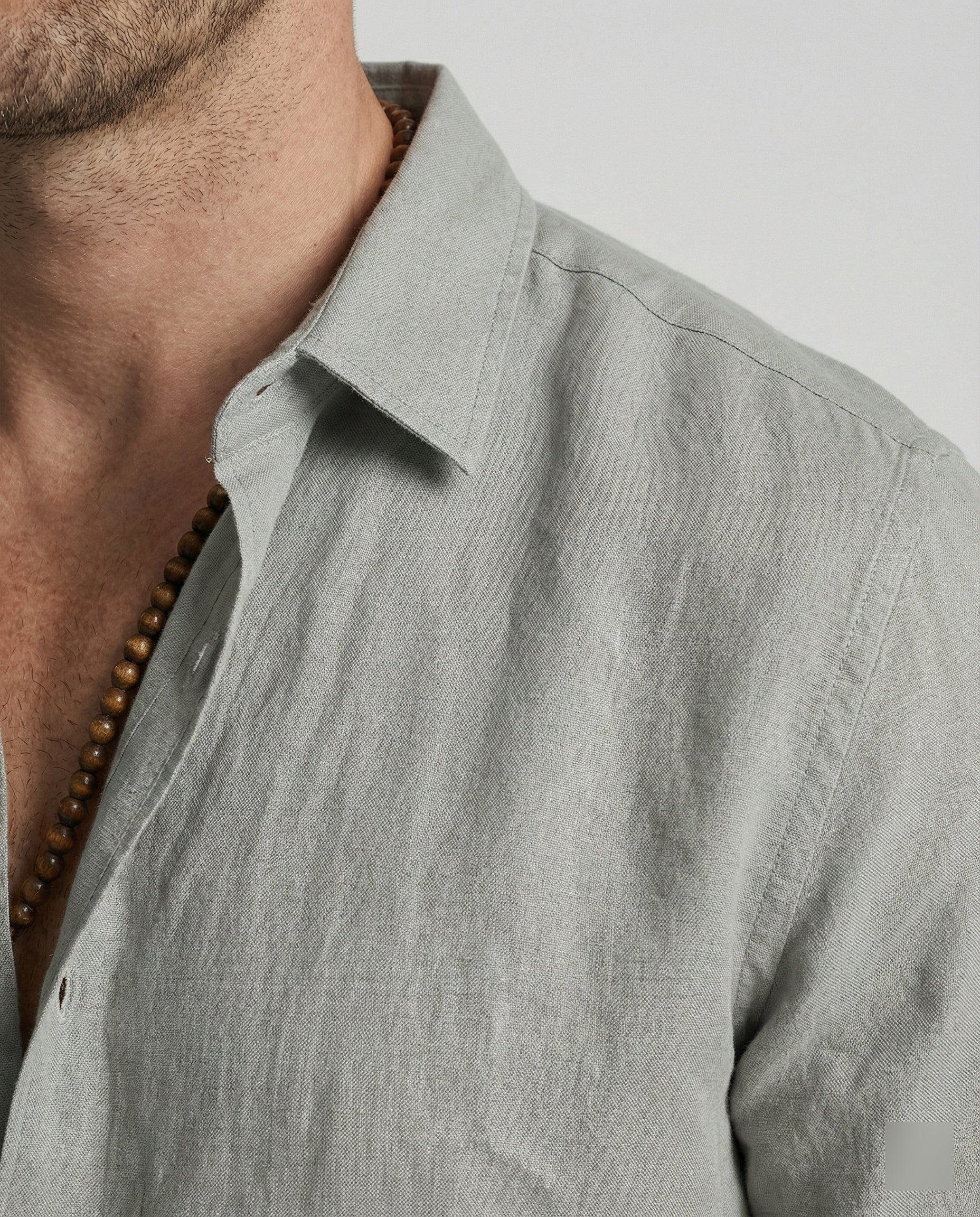 Men's Linen Shirt Summer Mao Collar