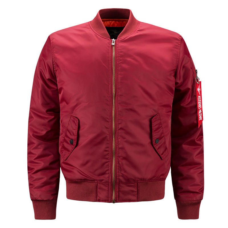 Men's lightweight quilted nylon bomber with utility arm pocket and ribbed cuffs Chichicherry