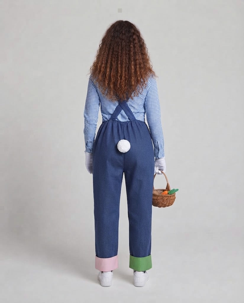 Women's costume with pants flap and playful rabbit motif Chichicherry