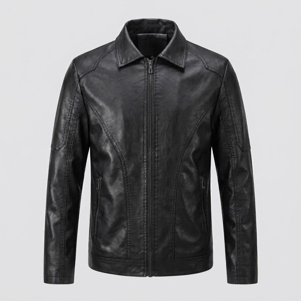 Men's Modern Faux Leather Jacket Chichicherry