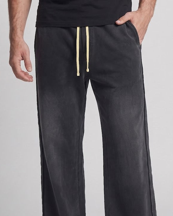 Men's Loose Lounge Jogging Pants with Deep Side Slits and Drawstring Chichicherry