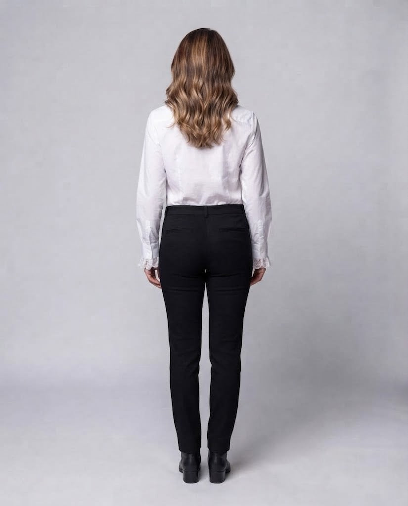 Women Ruffled Blouse with Elegant Sleeve Cuffs Chichicherry