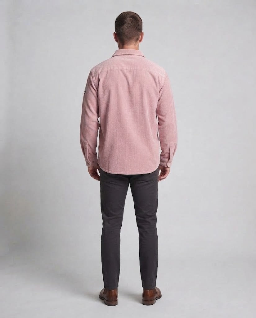 Men's Casual Cord Jacket with Casual Design and Smiley Detail Chichicherry
