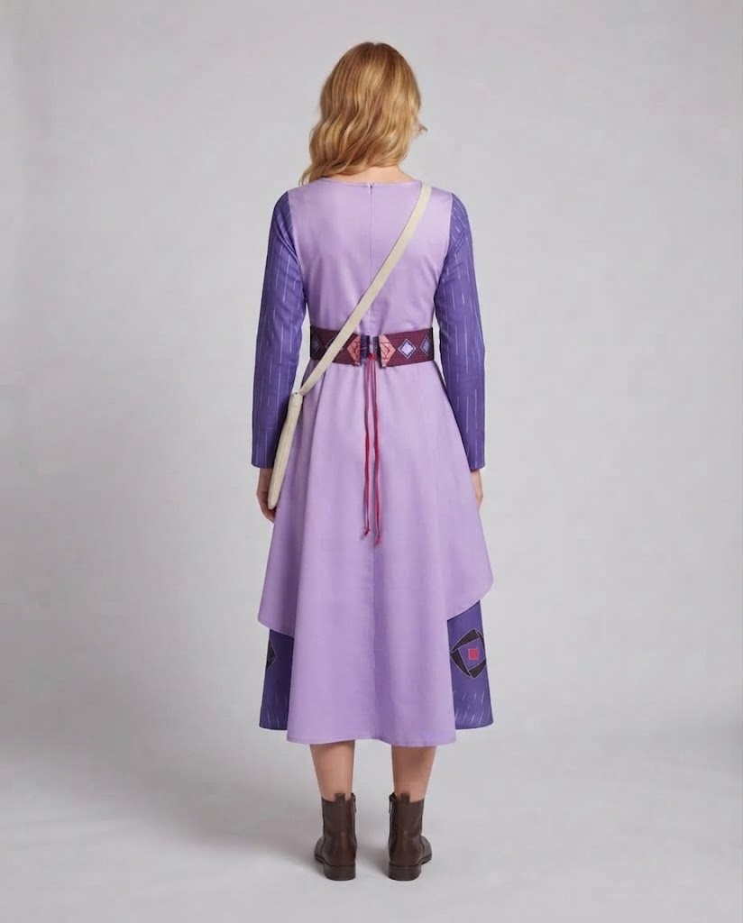 Women traditional long sleeve dress with detailed fabric design Chichicherry
