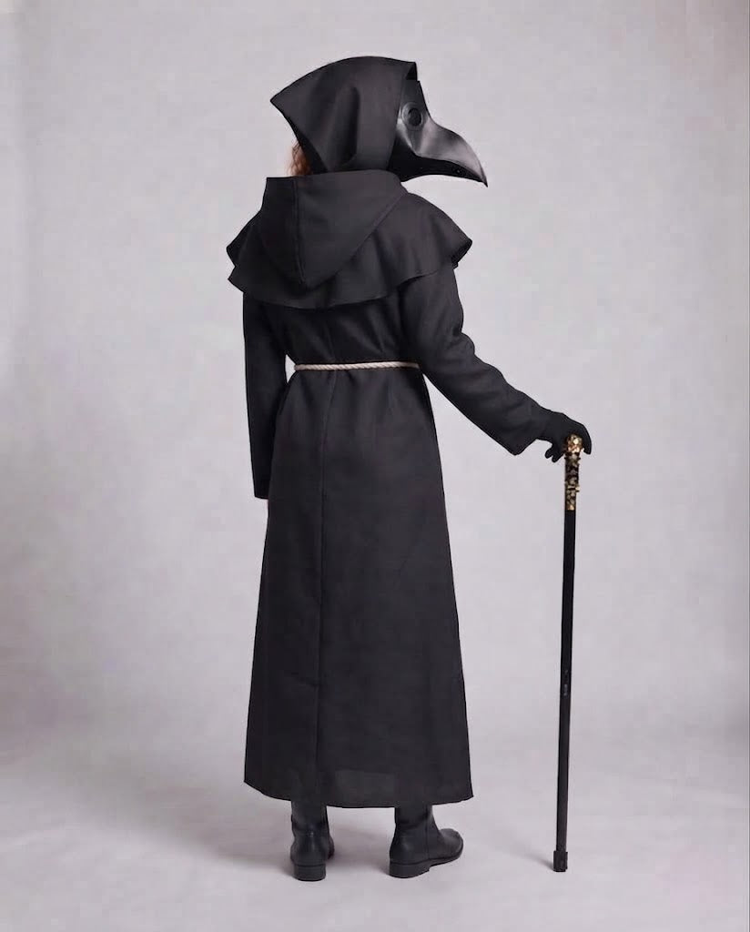 Women's monk costume with hood and ruffle elements Chichicherry