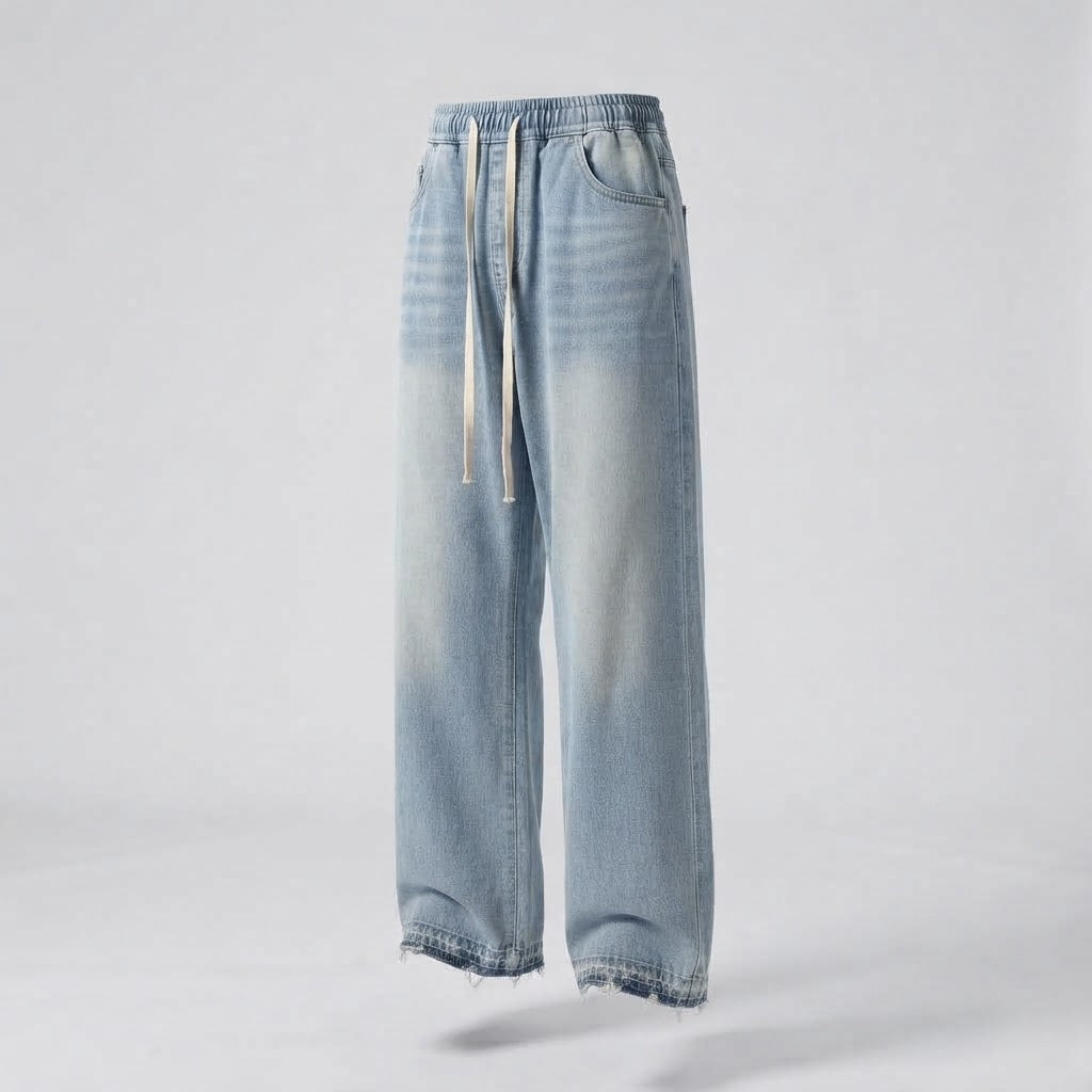 Women's Loose-Fit Denim Pants Chichicherry