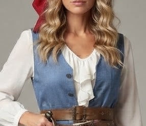 Women's Pirate Costume with Detail Embellishments Chichicherry