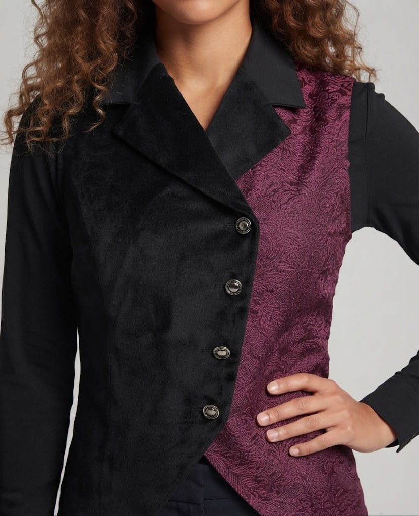 Ladies elegant vest with intricate pattern and modern cut Chichicherry