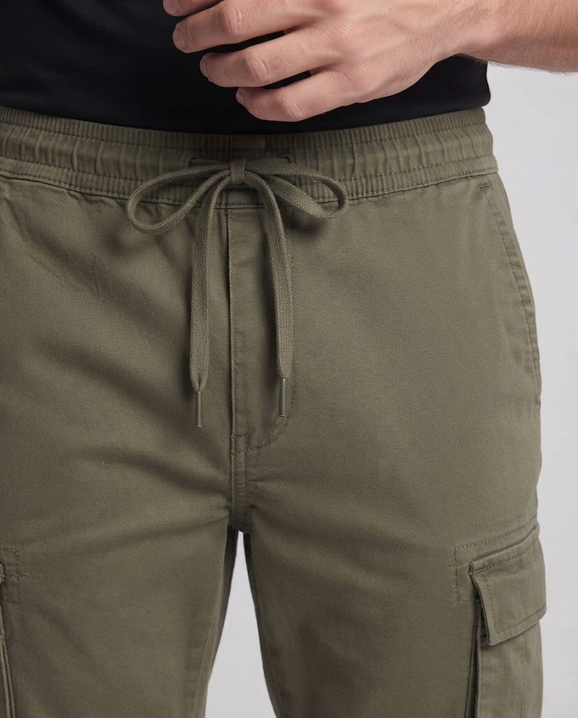 Men's cargo pants with elastic waistband and side pockets Chichicherry