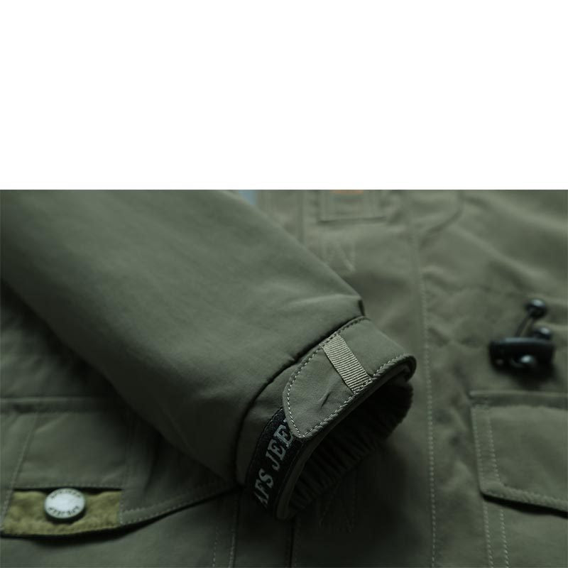 Men's field jacket with mesh lining, hood, and multifunctional pockets Chichicherry