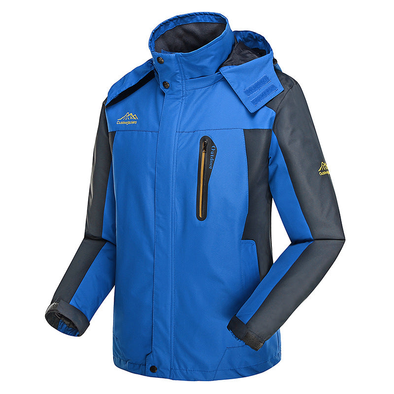 Men's three-layer softshell outdoor jacket with removable hood and welded seams Chichicherry