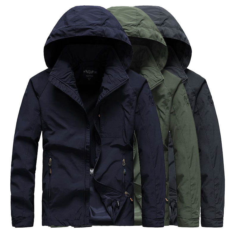 Men's hooded softshell jacket with mesh lining and multifunctional zip pockets Chichicherry