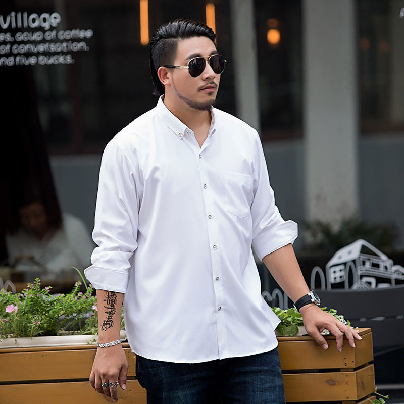 Men's Loose Fitting Button-Down Shirt with Chest Pocket Chichicherry