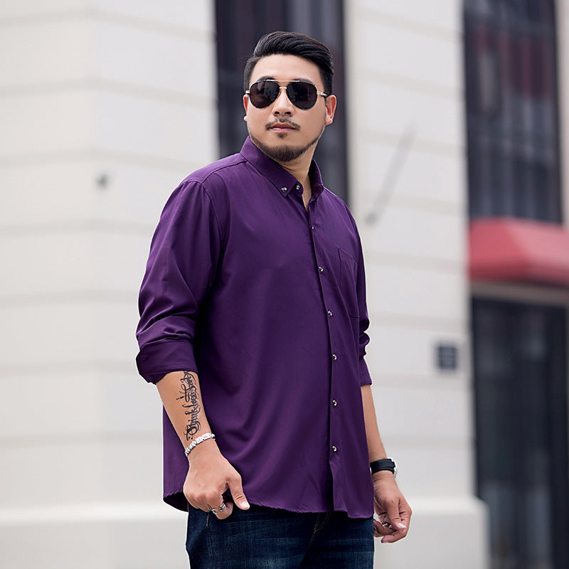 Men's Loose Fitting Button-Down Shirt with Chest Pocket Chichicherry