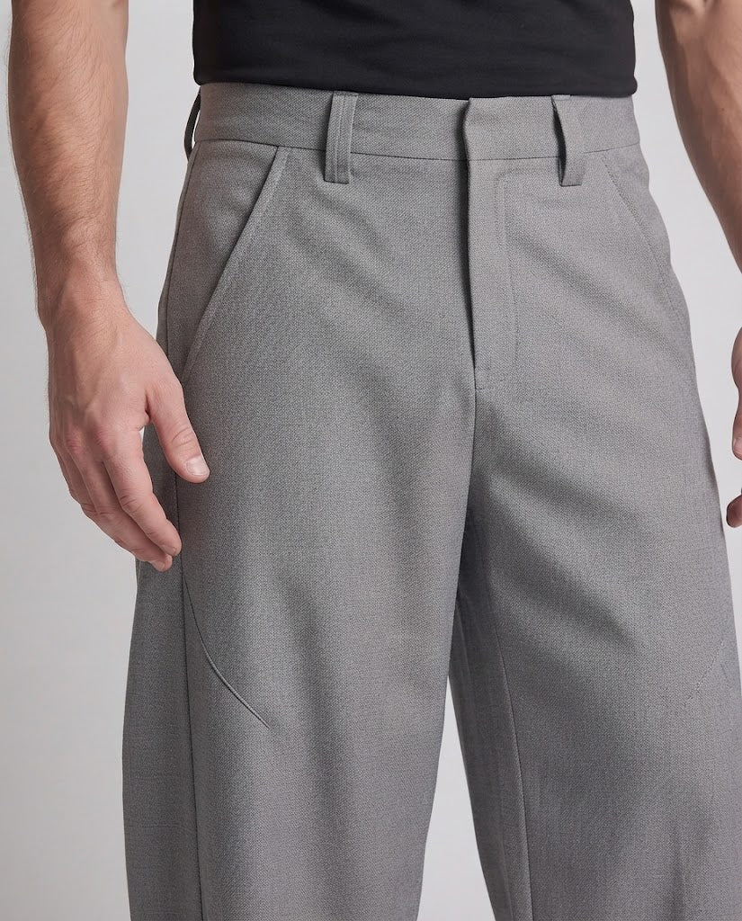Men's Wide Leg Palazzo Pants with Smooth Finish and Straight Waist Chichicherry